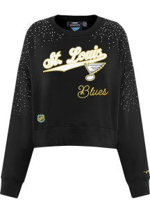 Pro Standard St Louis Blues Womens Black Legacy Crew Sweatshirt
