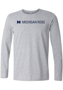 Michigan Wolverines Grey Ross School of Business Long Sleeve T Shirt