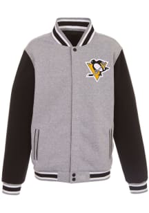 Mens Pittsburgh Penguins Reverse Heavyweight Jacket - Grey