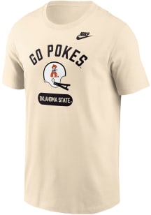 Nike Oklahoma State Cowboys Natural Football Football Helmet Core Short Sleeve T Shirt