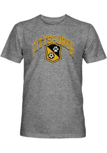 Pittsburgh Riverhounds SC Grey Retro Wordmark Short Sleeve T Shirt