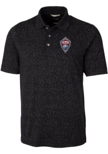 Cutter and Buck Colorado Rapids Mens Black Advantage Space Dye Short Sleeve Polo