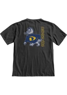 Blue 84 Drexel Dragons Charcoal Front Back Overdyed Short Sleeve T Shirt