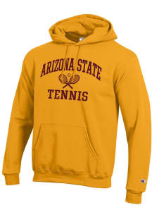 Champion Arizona State Sun Devils Mens Gold Tennis Icon Powerblend Long Sleeve Hoodie