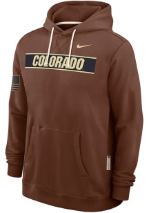 Nike Colorado Buffaloes Mens Brown Military Appreciation DriFit Long Sleeve Hoodie