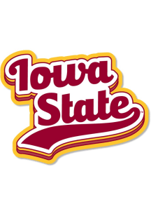 Iowa State Cyclones 3.5" Varsity Script Rugged Stickers - Cardinal