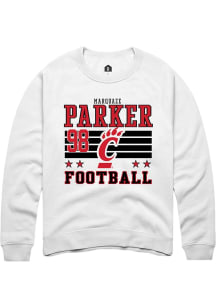 Marquaze Parker Cincinnati Bearcats Mens White Football NIL Striped Player Crew