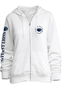 Penn State Nittany Lions Womens White Comfy Long Sleeve Full Zip Jacket