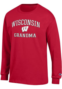 Champion Wisconsin Badgers Red Grandma Jersey Long Sleeve T Shirt