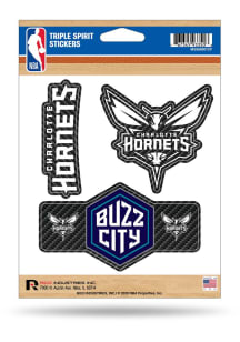 Charlotte Hornets 3PK Auto Decal - Teal