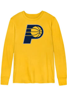 Indiana Pacers Boys Yellow Primary Logo Long Sleeve T-Shirt
