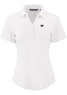 Cutter and Buck K-State Wildcats Womens White Forge Eco Polo Short Sleeve Polo Shirt