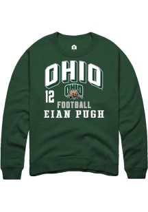 Eian Pugh Ohio Bobcats Mens Green Football NIL Arch Logo Player Crew