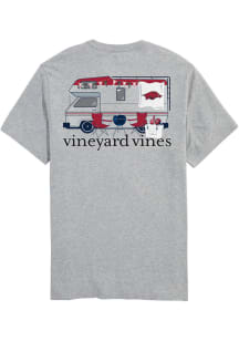 Vineyard Vines Arkansas Razorbacks Ash Pocket Tailgate Short Sleeve T Shirt