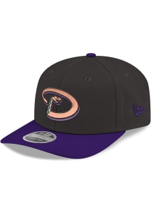 New Era Arizona Diamondbacks Alt Snake logo Stretch Snap 9SEVENTY Adjustable Hat - Black