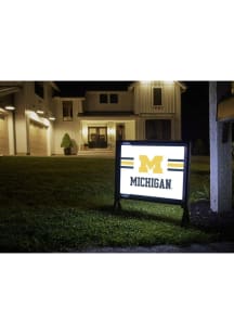 Michigan Wolverines M Logo Yardsy Light Up Yard Sign - White