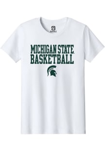 Summit Sportswear Michigan State Spartans Youth White Men's Basketball Short Sleeve T-Shirt