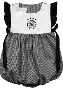 Vive La Fete Germany National Team Baby Girls Black Charlotte Short Sleeve Dress