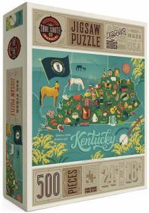 Kentucky Illustrated Map 500 Piece Puzzle