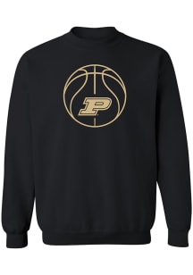 Purdue Boilermakers Mens Black Basketball Long Sleeve Crew Sweatshirt