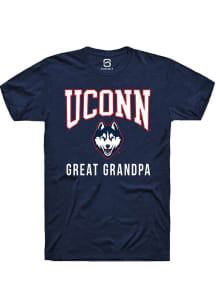 Summit Sportswear UConn Huskies Navy Blue Great Grandpa Short Sleeve T Shirt
