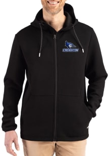 Cutter and Buck Creighton Bluejays Mens Black Epic Comfort Full Zip Light Weight Jacket