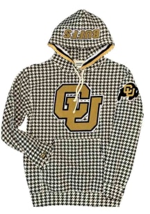 Hoodies + Stripes Colorado Buffaloes Mens Ivory Houndstooth Fashion Hood
