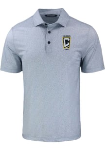 Cutter and Buck Columbus Crew Mens Grey Pike Pebble Short Sleeve Polo