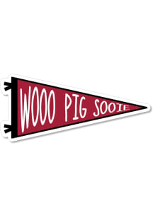 Arkansas Razorbacks 3.5" Pennant Rugged Stickers - Red