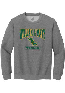 Summit Sportswear William & Mary Tribe Mens Graphite Tennis Long Sleeve Crew Sweatshirt