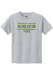 Summit Sportswear George Mason University Youth Grey Bars Short Sleeve T-Shirt