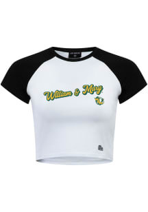 Hype and Vice William & Mary Tribe Womens Black Homerun Short Sleeve T-Shirt