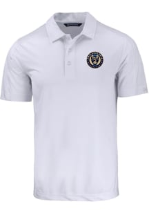 Cutter and Buck Philadelphia Union Mens White Prospect Short Sleeve Polo