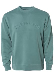 Emily Roggenburk Cleveland Mens Green 1796.0 Long Sleeve Crew Sweatshirt