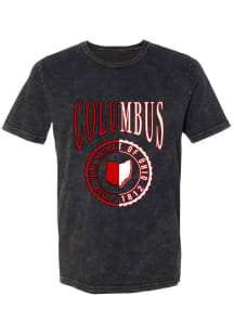 Emily Roggenburk Columbus Black Half and Half Short Sleeve Fashion T Shirt