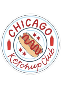 Chicago Ketchup Club Circle Stickers - White