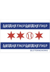 Wrigleyville Flag Stickers - White