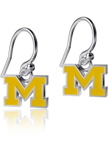 Michigan Wolverines Logo Dangle Womens Earrings