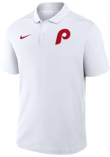Nike Philadelphia Phillies Mens White Cooperstown Victory Short Sleeve Polo