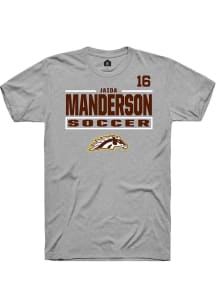 Jaida Manderson Western Michigan Broncos Grey NIL Stacked Box Short Sleeve Player T Shirt