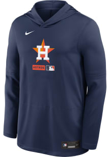 Nike Houston Astros Mens Navy Blue Authentic Collection Long Sleeve Lightweight Hoodie