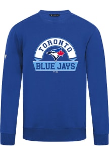 Levelwear Toronto Blue Jays Mens Blue Zane Banner Arch Long Sleeve Crew Sweatshirt