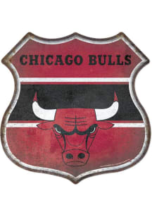 Chicago Bulls Metal Route Sign - Silver