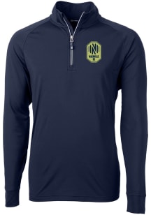 Cutter and Buck Nashville SC Mens Navy Blue Adapt Eco Big and Tall Qtr Zip