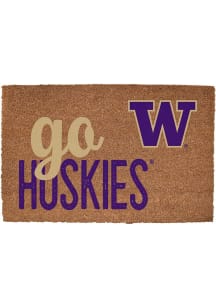 Washington Huskies Go Team 19.5x29.5 Door Mat