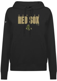 Levelwear Boston Red Sox Womens Black Adorn Protect Hooded Sweatshirt
