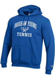 Champion BYU Cougars Mens Royal Blue Tennis Icon Powerblend Long Sleeve Hoodie