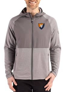 Cutter and Buck Illinois Fighting Illini Mens Graphite Vault Peshastin Long Sleeve Full Zip Jacket