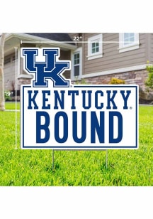 Kentucky Wildcats School Bound Yard Sign - White