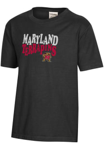 Gear For Sports Maryland Terrapins Youth Black Team Script Helmet Short Sleeve T-Shirt